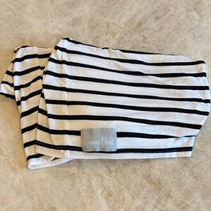 Copper Pearl Black & White Striped Kids Neck Gaiter